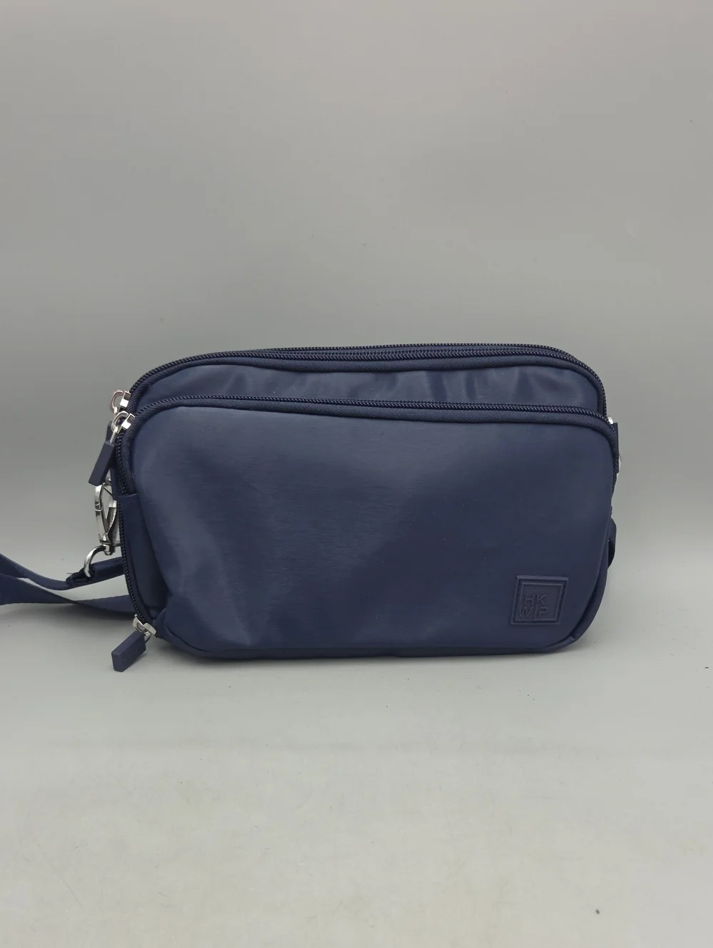 IHKWIP navy crossbody bag textured nylon finish